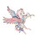 Modernistische Brosche in Form eines fliegenden Pferdes,-Rosa 1