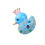 Funkelnde Kristall-Enten-Brosche, Strass-Dekoration,-Blau 1