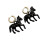 Boucles d'oreilles en forme de cheval stéréoscopique-Noir 1