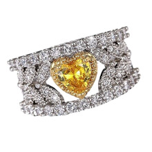 Women Fashion Finger Jewelry Copper Texture Sparkling Rings-10