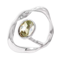 Adjustable Open Ring Featuring Unique Textured-yellow diamond.