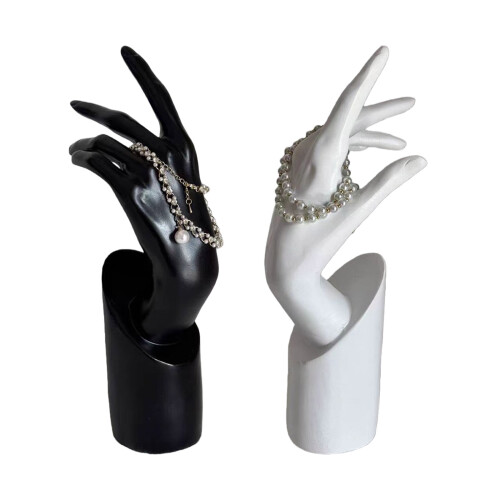 Sturdy Hand Form Accessory for Jewelry Storage Exhibition-Black 1
