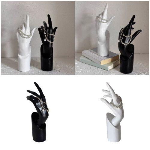 Sturdy Hand Form Accessory for Jewelry Storage Exhibition-Black 2