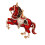 Multi Functional Keychain with Zodiacs Horse Rhinestones-Red 1