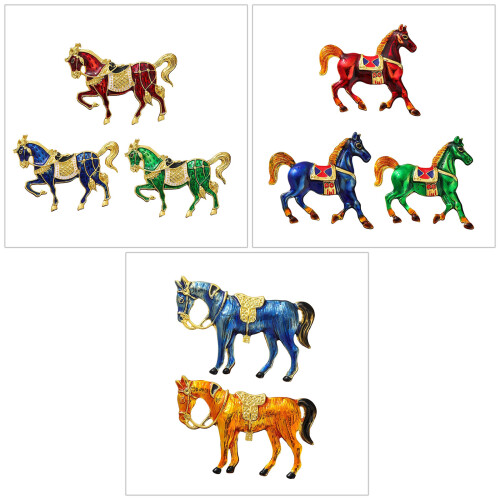 Vintage Inspired Horse Accent Brooch Elegant Statement-SS3 1