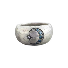 Elegant Sun and Moon Rings Unique Cubic Zirconia Rings Hand-9