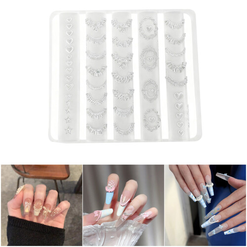 High Elastics Silicone Sculpting Mould With Pattern For Nail Art 1