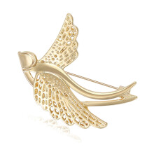 Polierte Schwalbenbrosche, modischer Emaille-Schmuck,-Goldfarben