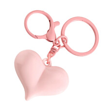 Porte-clés coeur élégant en matériaux acryliques de-Rose clair