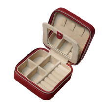 Jewelry Organiser With Soft Lining Multi Compartment-Red