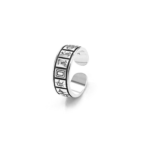 Unique Poker Inspired Retro Ring Open Square Designs Hip-A02