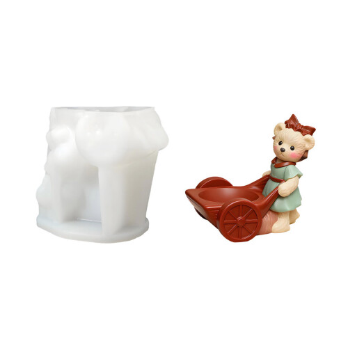 Easy Release Silicone Planter Mold Unique Bear-female bear