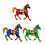 Broche en forme de cheval, 2 ou 3 pièces, broche-se promener 1