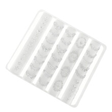 Professional Nail Art Silicone Template With Embossed Detail For