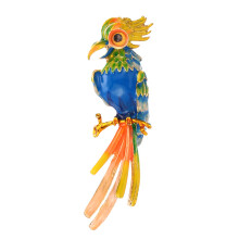 Colorful Sophisticated Parrot Pin Fashion Accessory for Outfits