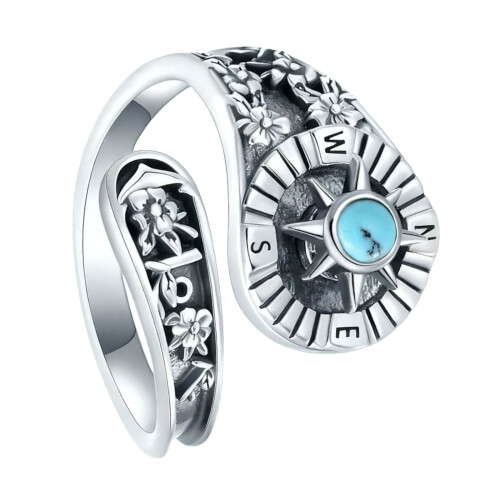 Adjustable Vintage Ring For Women Compasses Inspired Turquoise