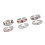 Pack of 6 Elegant Adjustable Open Stackable Rings with-Silver 1