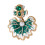Stylish Fish Brooch Elegant Alloy Accessory Auspicious-Green 1