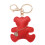 Porte-clés ours mignon, léger et robuste, sac en cuir PU,-Rouge 1