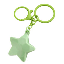 Porte-clés coloré incassable, moderne en forme d'étoile,-Vert