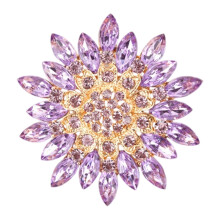 Vibranting Color Floral Pin Jewelry Addition Enhances-Purple