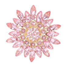 Fashionable Floral Pin Acrylic Materials Vibranting Color-Pink