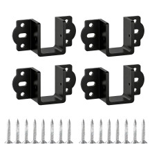 4lots Universal Bed Frame Fasteners With U Shape-Black 50mm