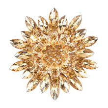 Stylish Flower Pin For Outfits Multiple Color Fashion-coffee