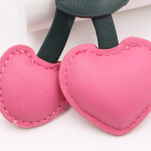 Cherrys DesignS – porte-clés en cuir PU, pendentif pour-Gris