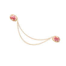 Stilvolle Charm-Brosche, modische Blumen-Kettenbrosche,-Stil4