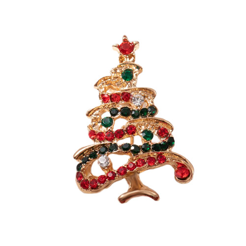 Festliche Schneemann-Anstecknadel,-Weihnachtsbaum