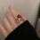Elliptical Shape Multicolor Cubic Zirconia Ring-champagne 5