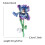 Vintage Irises Blumenbrosche Elegante Emaille Schmuck-Lila 4