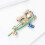 Vintage Irises Blumenbrosche Elegante Emaille Schmuck-Lila 6