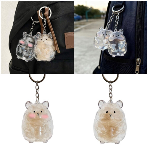 Pet Hair Collection Bottle Keychain Reusable Pet-pattern  2 2