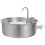 Silver Stainless Steel Cat Fountain with Multi-Layer Filter Quiet 1