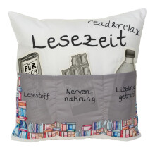 Hergo Sofahelden Sofakissen 43 x 43 cm Lesezeit read & relax