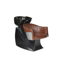 Comair Waschplatz St. Tropez Stuhl cognac braun / Becken schwarz