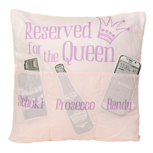 Hergo Sofahelden Sofakissen 43 x 43 cm Reserved for the Queen