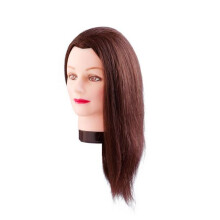Comair Übungskopf Emily braun, 35 cm menschliches Echthaar