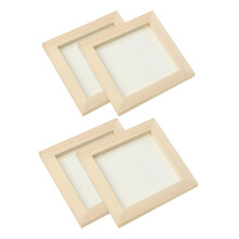 4St Kinder Fotolijsten Voor Knutselprojecten Beige Ongeverfd