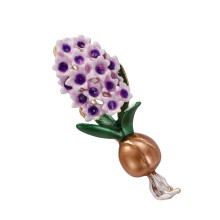 Viooltjes Bloemenpin Hypoallergeen Legering Ornament Voor-Paars