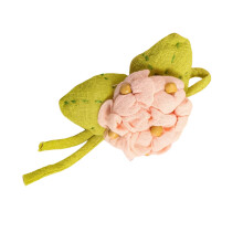 Elegante Hortensiennadel aus Baumwollleinen mit-Rosa