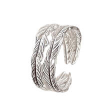 Retro Unisex Adjustable Thumb Rings Silver Plated Silver-A