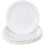 Ljusrosa vågiga papperstallrikar 18 cm (50-pack) 1