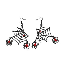 Halloween Themed Bat And Spiders Drop Earrings Gothic-0250