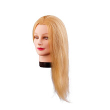 Comair Übungskopf Lilly blond, 40 cm menschliches Echthaar