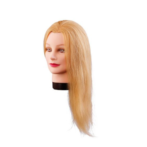 Comair Übungskopf Lilly blond, 40 cm menschliches Echthaar
