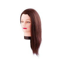 Comair Übungskopf Emma braun, 40 cm menschliches Echthaar