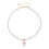 Collier Crucifix triangulaire élégant, bijoux en alliage-Rose 1
